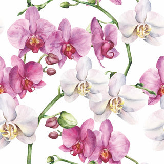 Elegant Orchids, white • Lunch Napkins