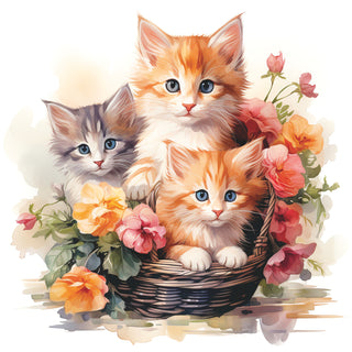 Kittens in a Basket • Lunch Napkins