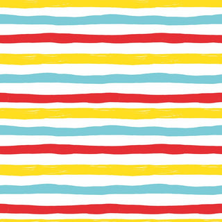 Wavy Stripes, red • Lunch Napkin