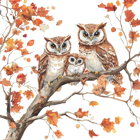Family of Owls • Lunch Napkin