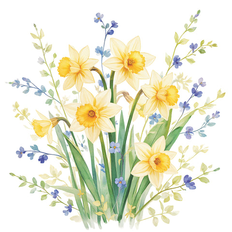 Daffodil Wildflowers • Lunch Napkins