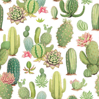Blooming Cacti, white • Lunch Napkins