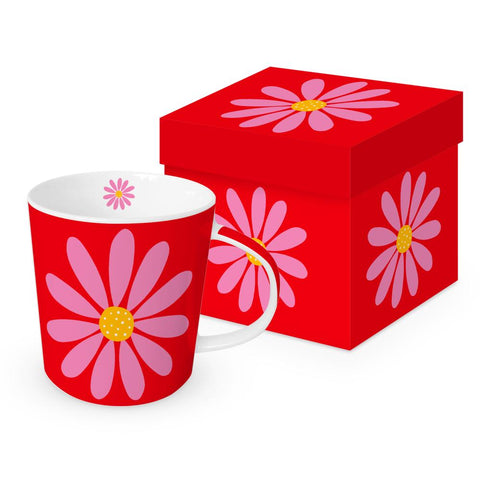 Happy Flower, red • Gift-boxed Mug