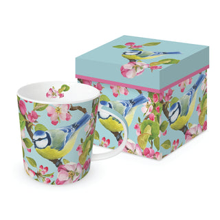 Bird & Cherry Blossom • Gift-Boxed Mug