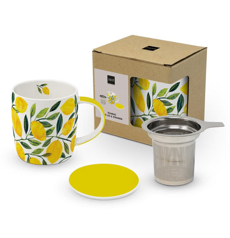 Tracey's Citronella • Tea Mug with Lid & Strainer