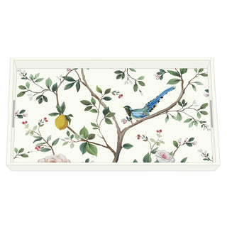 Blossom Chinoiserie, cream • Wood Vanity Tray