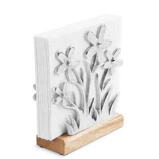 Die Cast Metal Napkin Holder • Flowers