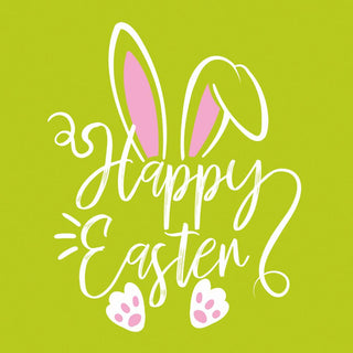 Happy Easter, green • Beverage Napkin