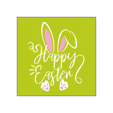 Happy Easter, green • Beverage Napkins