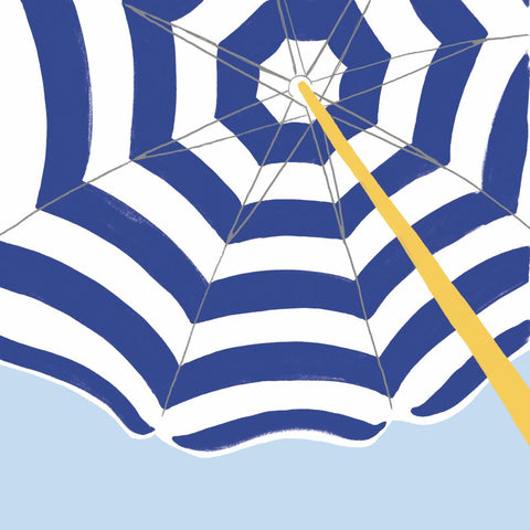Beach Umbrella, blue • Beverage Napkin
