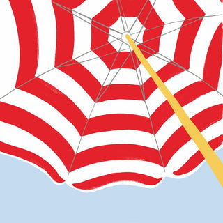 Beach Umbrella, red • Beverage Napkin