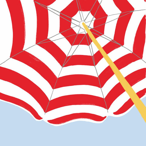 Beach Umbrella, red • Beverage Napkin