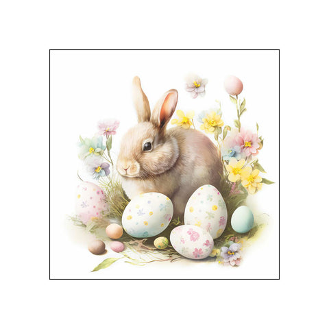 Bunny & Eggs • Beverage Napkins