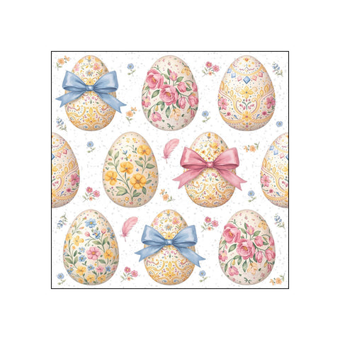 Decorated Easter Eggs • Beverage Napkins