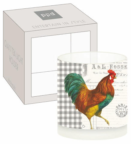French Rooster • Boxed Tea Light Holder
