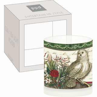 Winter Woods Owl • Boxed Tea Light Holder