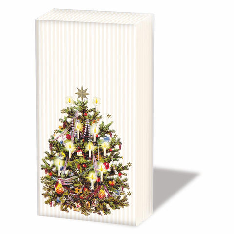 Xmas Tree, cream • Pocket Tissues