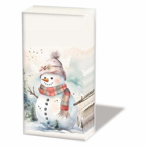 Snowman in Nature • Pocket Tissues