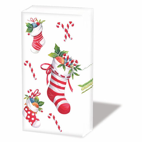 Xmas Stockings, white • Pocket Tissues