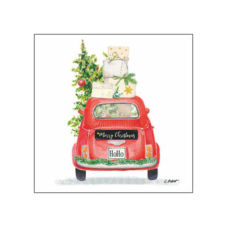 Christmas Taxi • Beverage Napkins