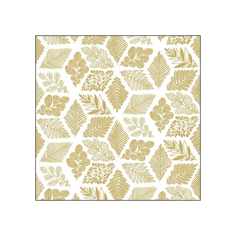 Pure Leaves, gold • Beverage Napkins