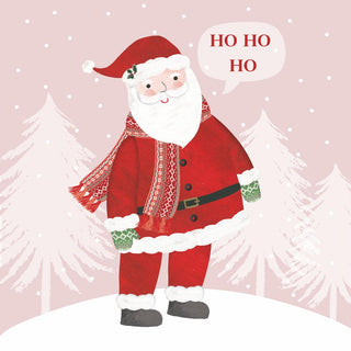 Santa in Rosé • Beverage Napkin