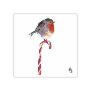 Candy Cane Robin • Beverage Napkins