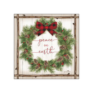 Rustic Wreath • Beverage Napkins
