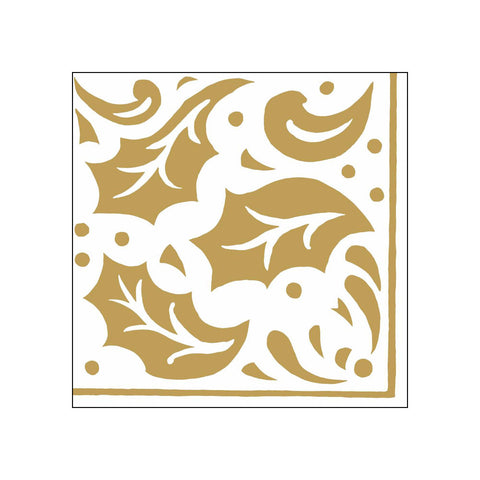 Holly in Gold • Beverage Napkins