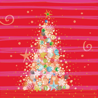 Christmas, red and pink • Beverage Napkins