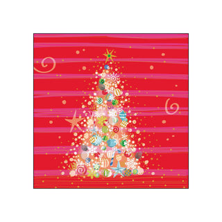 Christmas, red and pink • Beverage Napkins
