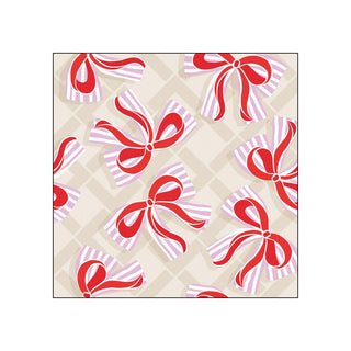 Bows, taupe • Beverage Napkins