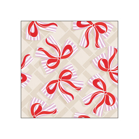 Bows, taupe • Beverage Napkins