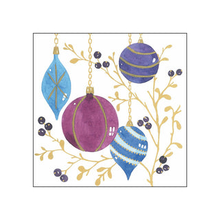 Ornaments, purple • Beverage Napkins