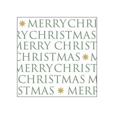 Christmas Letters, green • Beverage Napkins