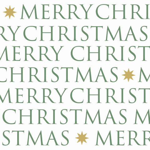 Christmas Letters, green • Beverage Napkins