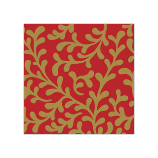 Pretty Tendrils, red • Beverage Napkins