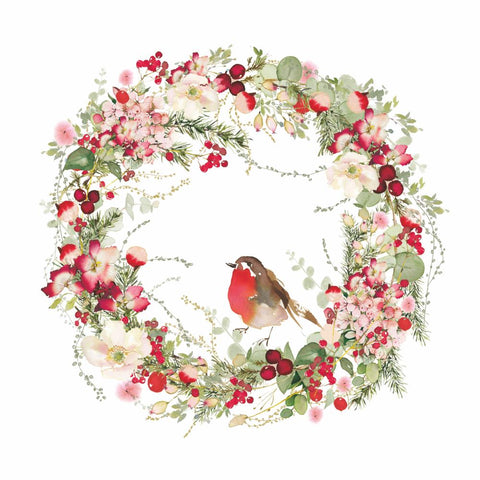 Beautiful Christmas Wreath • Beverage Napkins