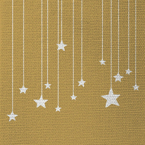 Stars on Canvas, gold • Embossed Beverage Napkins