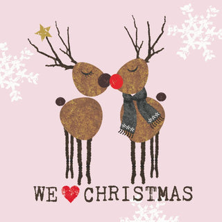 We Love Christmas, rosé • Beverage Napkin