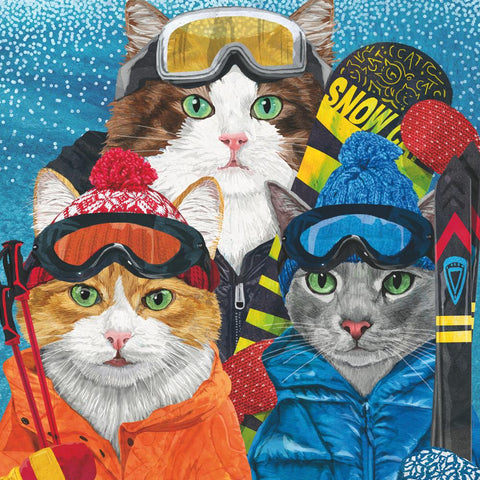 Ski Cats • Beverage Napkins