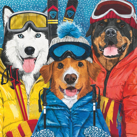 Ski Dogs • Beverage Napkins
