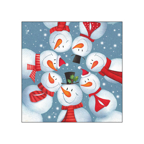 Snowmen Circle • Beverage Napkins