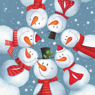 Snowmen Circle • Beverage Napkin