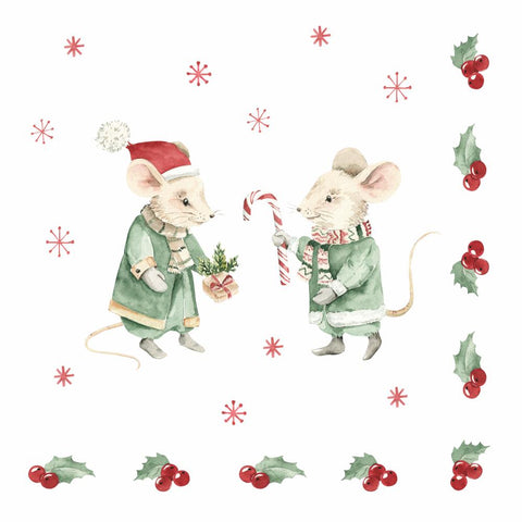 Winter Mice • Beverage Napkin