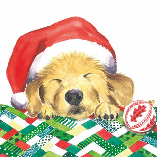Christmas Puppy • Beverage Napkin