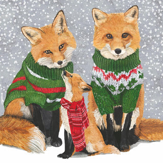 Sweater Foxes • Beverage Napkin