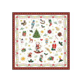 Ornaments All Over, red • Beverage Napkins