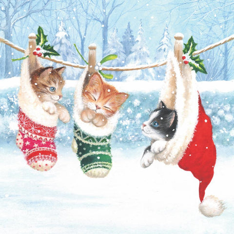Kittens in Winterland • Beverage Napkins