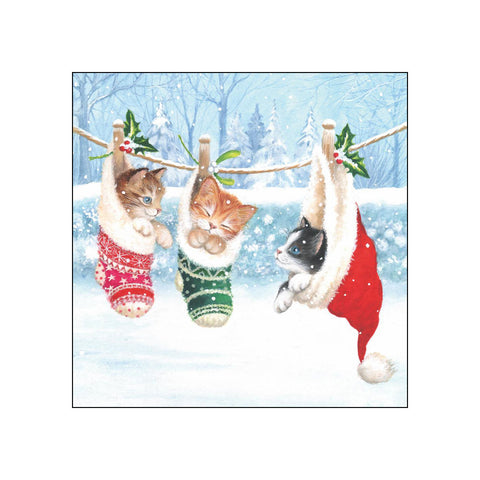 Kittens in Winterland • Beverage Napkins